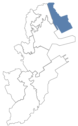 根岸地区の地図
